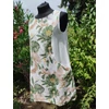 Kép 3/8 - Filodendron mintás, madeira betétes ruha&tunika - ZÖLD - 42-46 méret