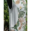 Kép 5/8 - Filodendron mintás, madeira betétes ruha&tunika - ZÖLD - 42-46 méret