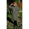 Kép 4/7 - Garbós ruha - KHAKI - 46-54-méretig