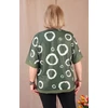 Kép 5/6 - BUBORÉK mintás blúz - KHAKI - 44-50 méret