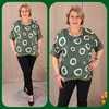 Kép 1/6 - BUBORÉK mintás blúz - KHAKI - 44-50 méret