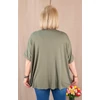 Kép 6/8 - Strasszköves pipacsos, lepkés felső - KHAKI - 50-56 méret