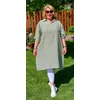 Kép 3/8 - HOSSZÚ, ing-tunika - KHAKI - 50-56 méret