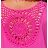 Kép 5/6 - OVER SIZE, hátán horgolt berakásos, MAXI egyberuha - PINK - 52-60 méret