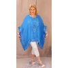 Kép 3/11 - CAPRI - Madeira OVER SIZE blúz - KÉK - 48-56 méret