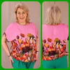 Kép 1/7 - Tulipán és pipacs - PINK - blúz 42-48 méret