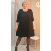 Kép 2/8 - Exkluzív LUREX pliszírozott ruha - Fekete - 44-48 méret