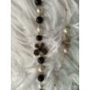 Kép 4/4 - Nyaklánc fekete&fehér gyöngyökkel+ pillangókkal