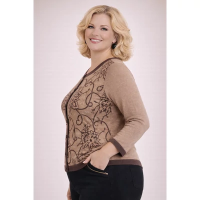 MOTÍVUMOS, ANGÓRA KARDIGÁN - CAPPUCINO