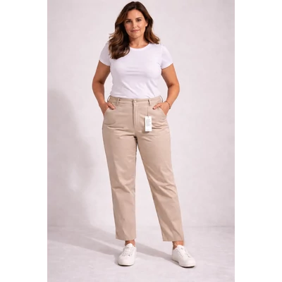 Bézs alkalmi nadrág