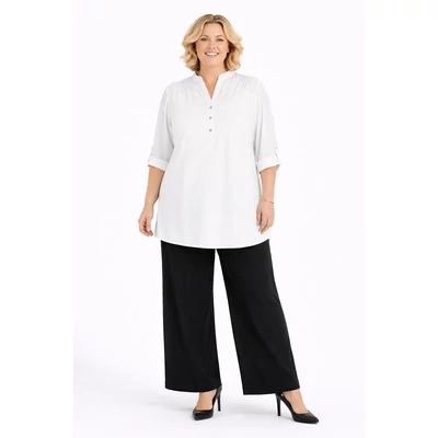 Álló galléros, 3 gombos felső FEHÉR 52-58 méret