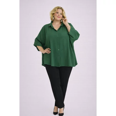 Téglalap blúz -MÉREGZÖLD- 54-62 méret