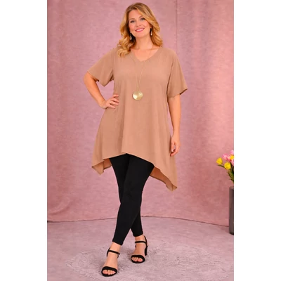 V-nyakas PRAKTIKUS blúz - MOGYORÓ - 48-54 méret