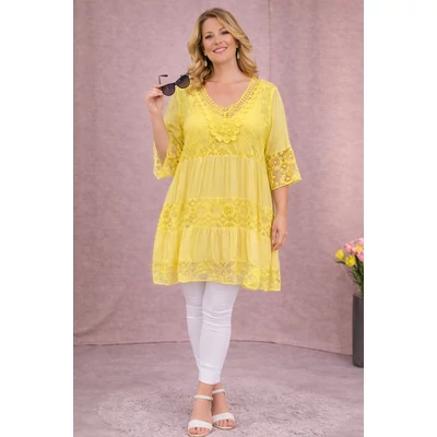 Csipke és Madeira VINTAGE felső - VANÍLIA - 42-48 méret