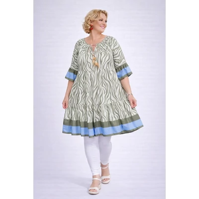 CARMEN egyberuha, HULLÁMOS minta - ZÖLD - 44-48 méret