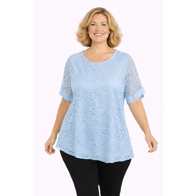 Csipkeblúz pamut alsórésszel- BABAKÉK- 50-56 méret