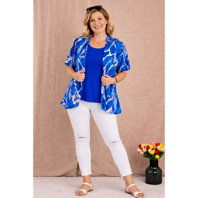 2in1 kreppelt felső - KIRÁLYKÉK- 46-54 méret