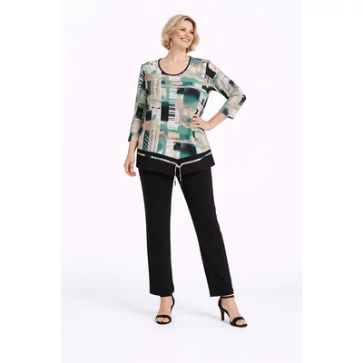 Alul díszmegkötős Klaudia blúz - zöld 