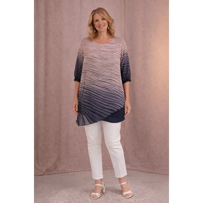 Lengyel átlapolt arany pöttyös blúz 