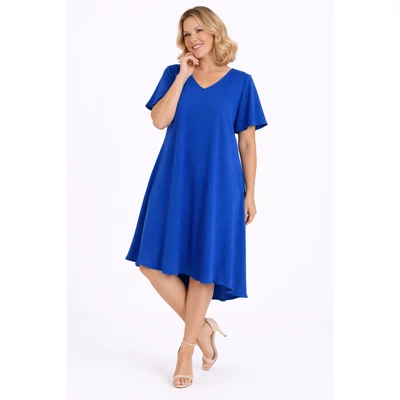 PILLANGÓ ujjas, V-nyakas egyberuha - KIRÁLYKÉK- 44-52 méret