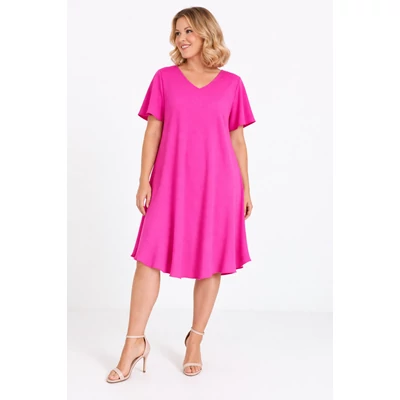 PILLANGÓ ujjas, V-nyakas egyberuha - PÜSPÖKLILA - 44-52 méret