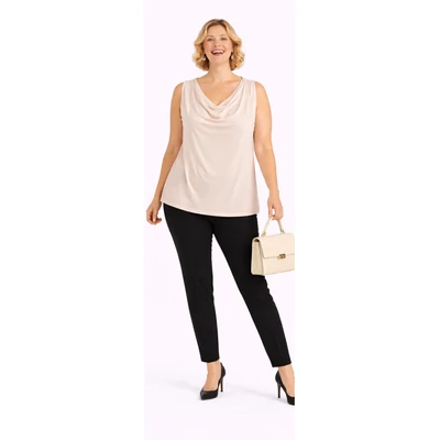 Ujjatlan blúz- Bézs- 48-58 méret