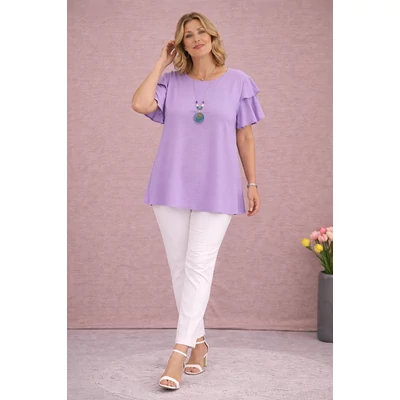 Dupla pillangó ujjas blúz - LEVENDULA- 48-54 méret