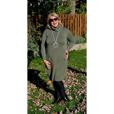 Garbós ruha - KHAKI - 46-54-méretig