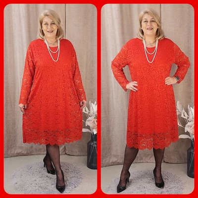 ALKALMI, csipke egyberuha - PIROS - 50-56 méret