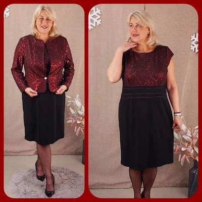 Blézeres, 2 részes ALKALMI ruha - BURGUNDI