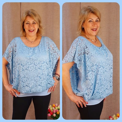 BABAKÉK  Csupa csipke felső, 48-58 méret