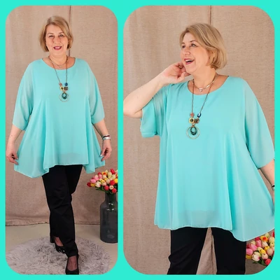 Kis Pillangó - MENTA - muszlin blúz 48-56-os méret*