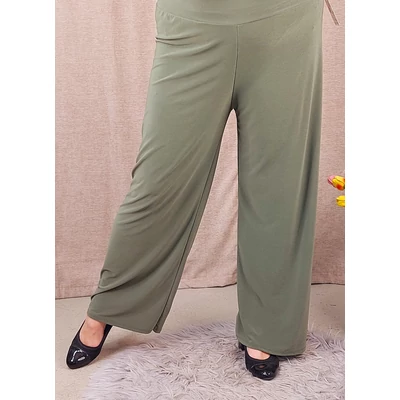 Elegáns, széles szárú nadrág - KHAKI - 46-54 méret 