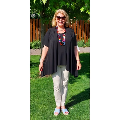 2 az 1-ben ALKALMI felső - FEKETE - 48-56 méret