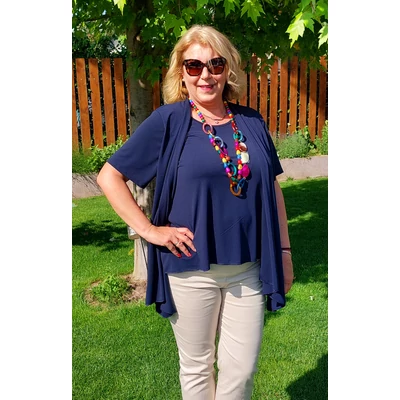 2 az 1-ben ALKALMI felső - SÖTÉTKÉK - 48-56 méret