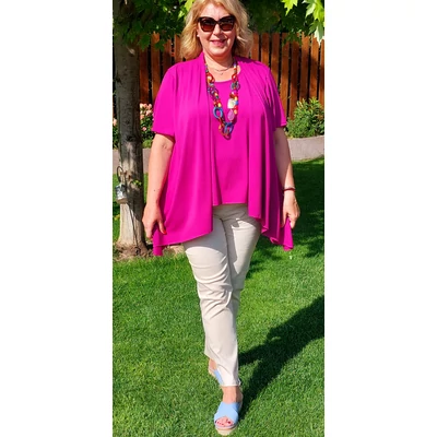 2 az 1-ben ALKALMI felső - PÜSPÖKLILA - 48-56 méret