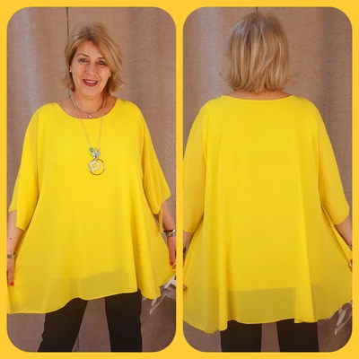 Kis Pillangó -NÁRCISZ - muszlin blúz 48-56-os méret*