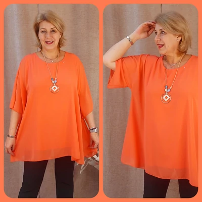 Kis Pillangó - KORALL - muszlin blúz 48-56-os méret*