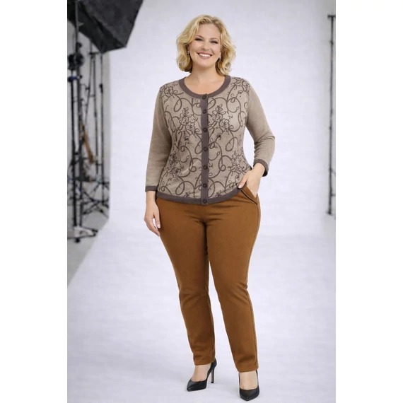 MOTÍVUMOS, ANGÓRA KARDIGÁN - BÉZS