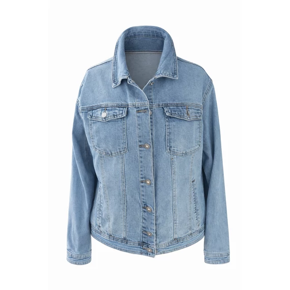 Világoskék farmerkabát