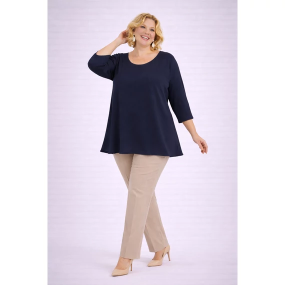 Kis Pillangó - SÖTÉTKÉK- muszlin blúz 48-56-os méret