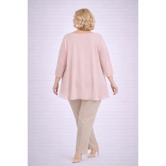 Kis Pillangó - PÚDER- muszlin blúz 48-56-os méret*