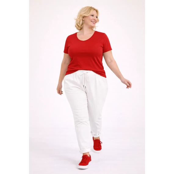 Rugalmas szövetnadrág -FEHÉR- 46-54 méret