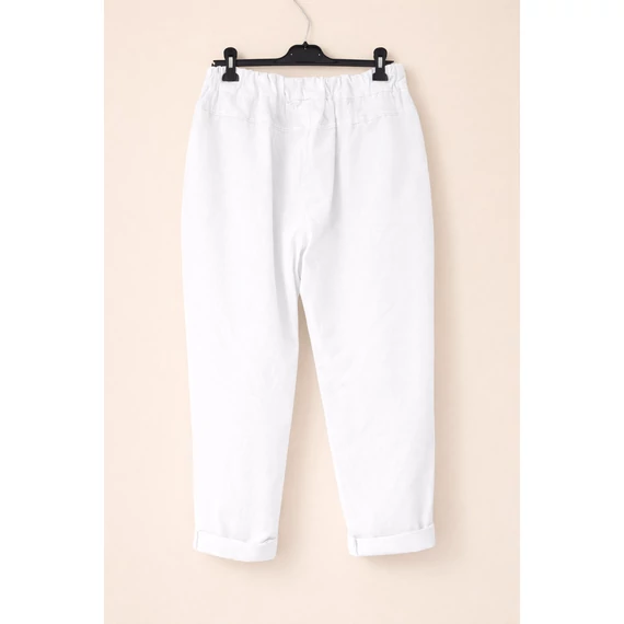 Rugalmas szövetnadrág -FEHÉR- 46-54 méret