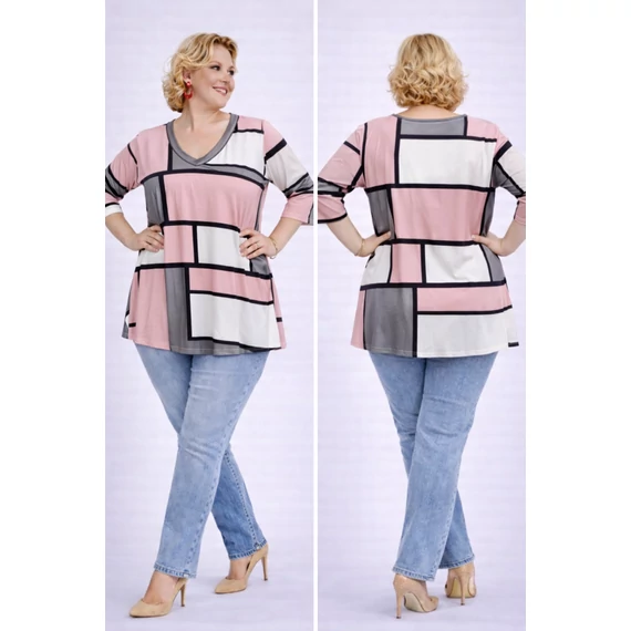 Selyempamut PÚDER alakzatos felső 50-58 méret