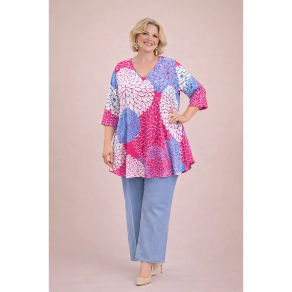 Selyempamut PINK apró leveles felső 50-58 méret