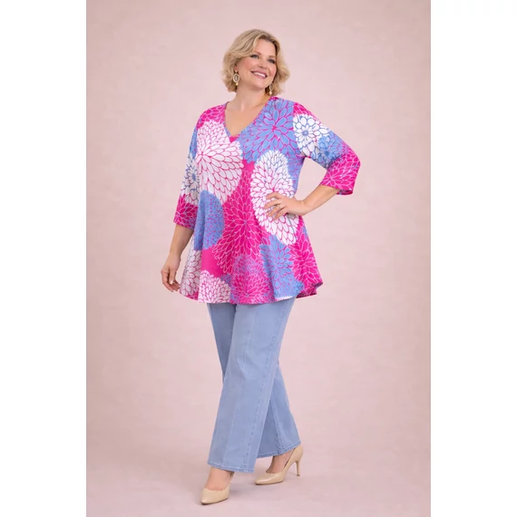 Selyempamut PINK apró leveles felső 50-58 méret