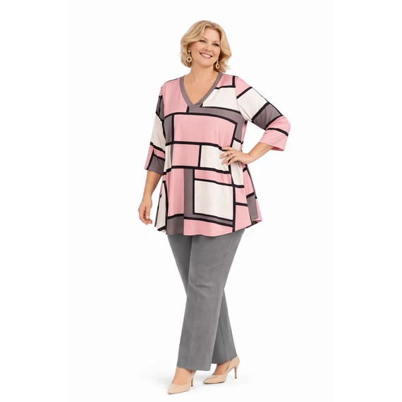 Selyempamut PÚDER alakzatos felső 50-58 méret