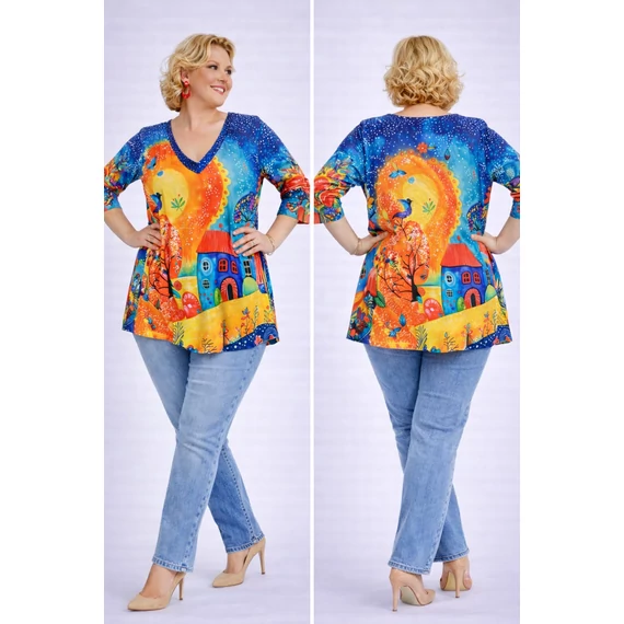 Selyempamut mesevilágos felső 50-58 méret