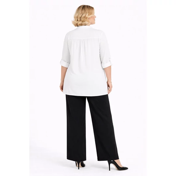 Álló galléros, 3 gombos felső FEHÉR 52-58 méret